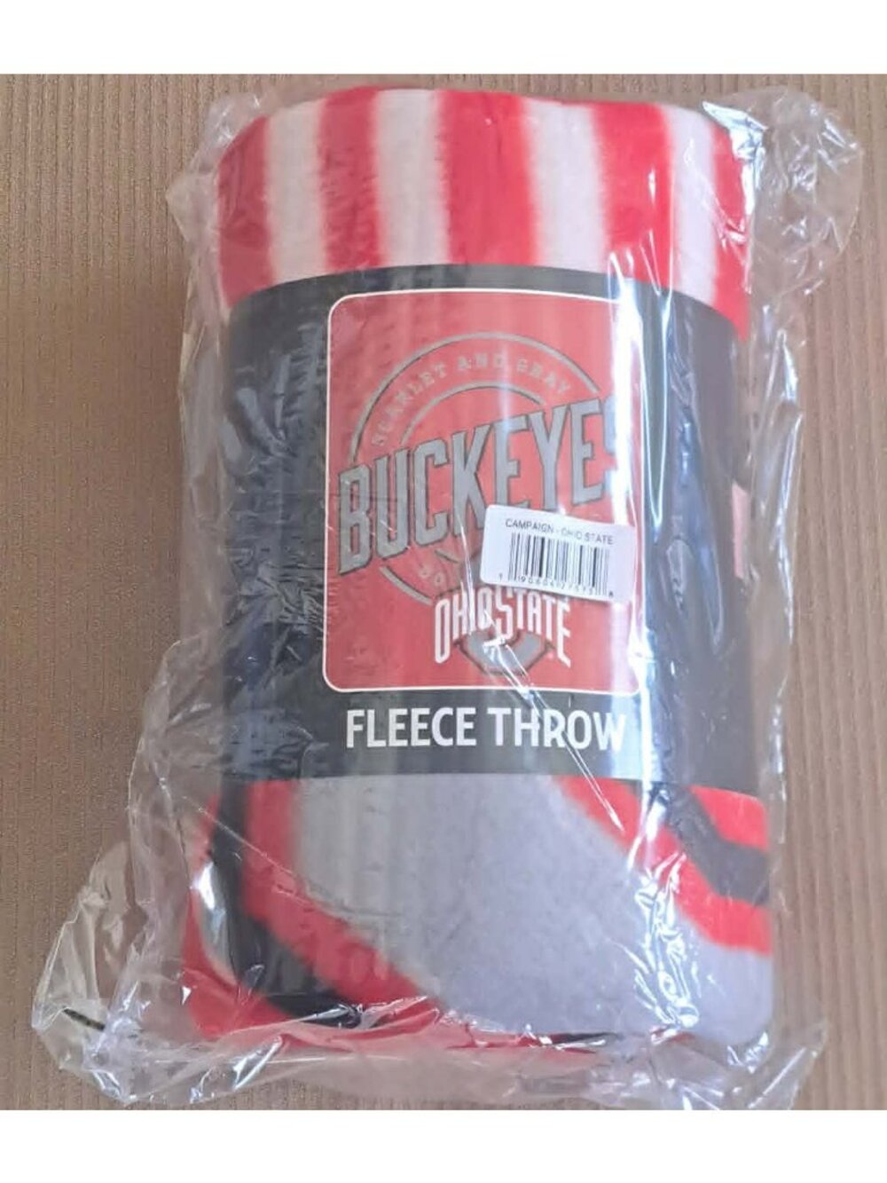 Ohio State Buckeyes Fleece Throw Gift Blanket Football NCAA College Soft Campus - Picture 2 of 2